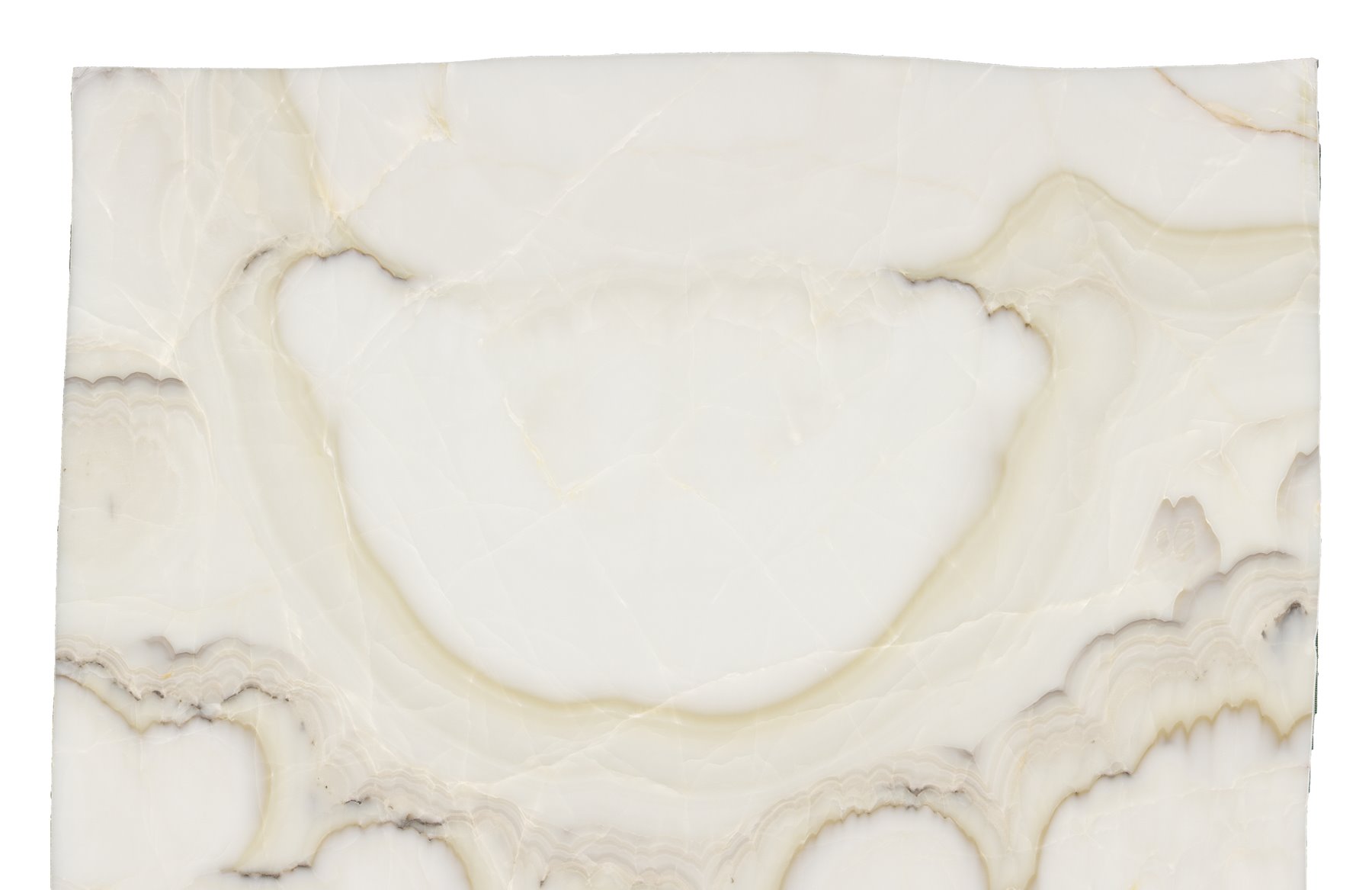 True White Onyx doğal taş yüzeyi
